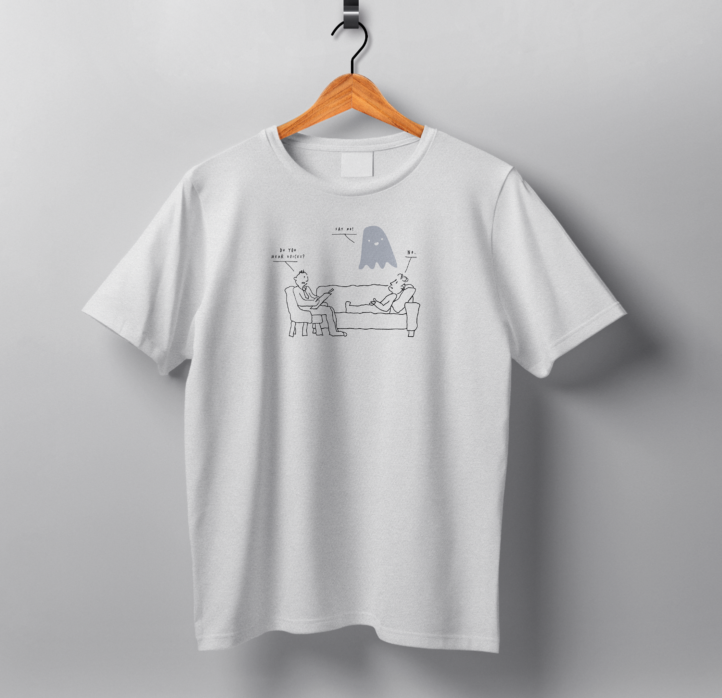 'Ghost Voices' Unisex Eco White T-shirt