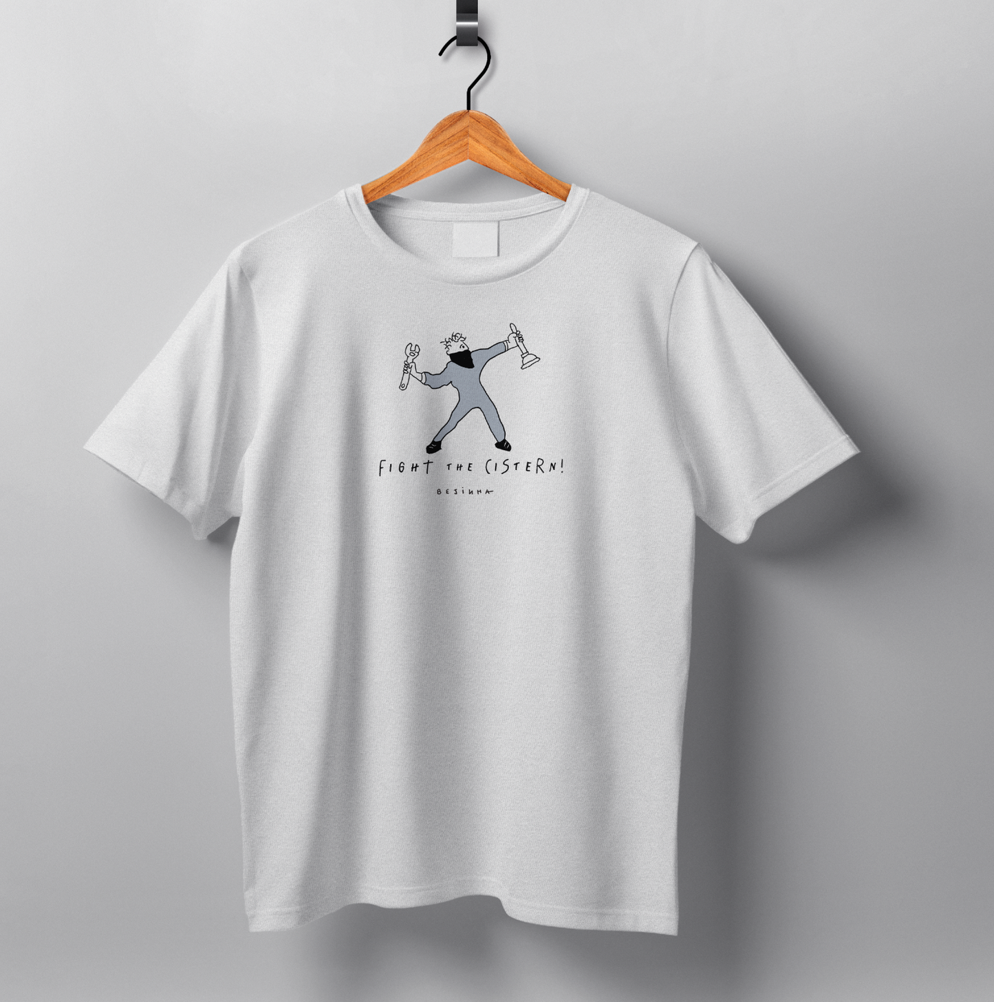 'Fight the Cistern' Unisex Eco White T-shirt