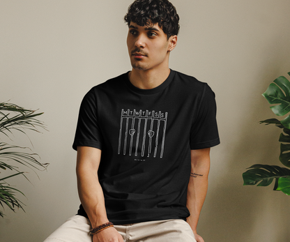 'Prison' Unisex Eco Black T-shirt