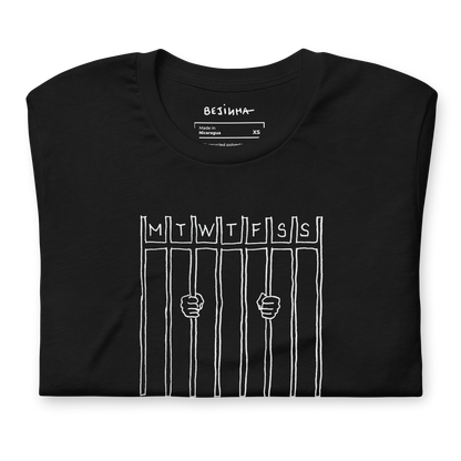 'Prison' Unisex Eco Black T-shirt