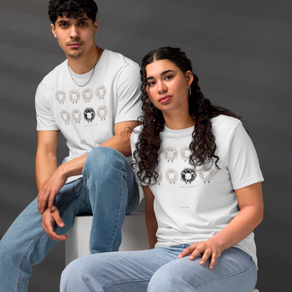 'Don't Blend In' Unisex Eco White T-shirt